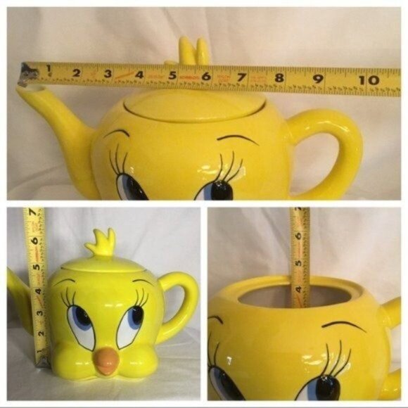 Tweety Bird Ceramic Teapot - Yellow & White - Picture 7 of 8